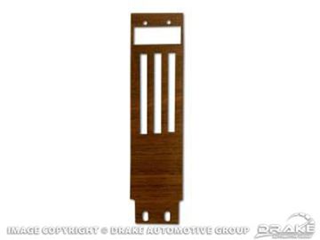 Picture of 1968 Dash Panel Heater Control Plate Insert, Metal backed woodgrain : C8ZZ-6504410-HC