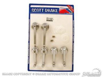 Picture of 65-67 Coupe/Convertible Door Handle & Window Crank Kit (Late 1965) : KIT-DH-4