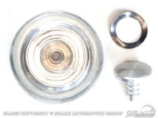 Picture of 68-73 Window Crank Knob (Clear/Silver) : C8AZ-6223352-CL
