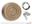 Picture of 68-73 Window Crank Knob (Parchment & Nugget Gold) : C8AZ-6223352-PR