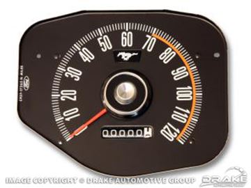 Picture of 69 Mustang speedo/black face : C9ZF-17265