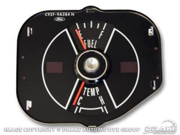 Picture of 69 Mustang fuel/temp gauge-black : C9ZF-9A284