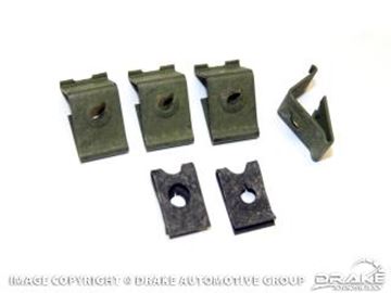 Picture of 1964-66 Mustang Instrument Bezel Top Retaining Clips : 379130-S