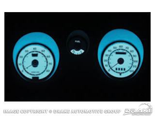 Picture of 1971-73 Mustang Electro Luminescent Instrument Panel (with tachometer) : D1ZZ-10890-TGLO