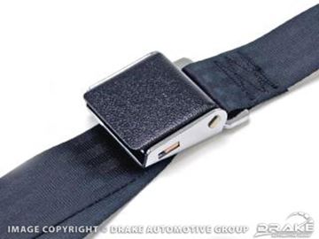 Picture of 64-73 Black Wrinkle Seat Belts : SB-BK-DLX