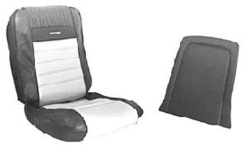 Picture of Front Bucket Seat Pony Upholstery (White) : 65-P-BUCK-WT