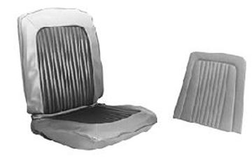 Picture of Front Bucket Seat Upholstery (Parchment) : 68-S-BUCK-PR