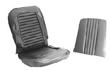 Picture of Full Set Fastback Upholstery (Standard, Black) : 65FB-S-FULL-BK