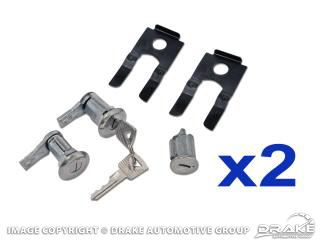 Picture of 67-69 2 Matched ign/door locks : C9AZ-6222050-2