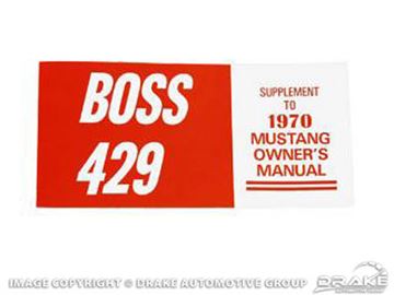 Picture of 1970 Boss 429 Owners Manual : OM-70-B