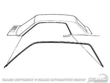 Picture of 67-68 Coupe Roof Rail Seals : C7ZZ-6551222/3C