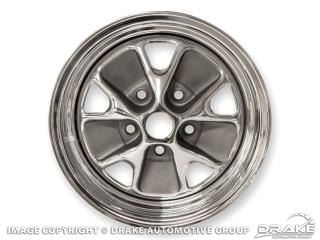 Picture of 1965 Styled Steel Wheel (Chrome Rim, Charcoal Paint Center) : C5ZZ-1007-AR