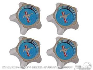 Picture of Styled Steel Hubcaps (Blue, Original Design Set of 4) : C7ZZ-1130-AK