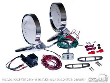 Picture of 1964-66 Mustang Deluxe Remote Mirror Kits with LED indicators : C5ZZ-17696-LED