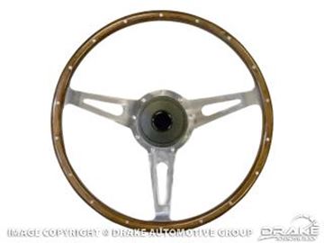 Picture of Corso Feroce 1965-73 Shelby Cobra Style Genuine Wood & Aluminum 14 inch 9 Hole Steering Wheel : S1MS-3600-WG-14