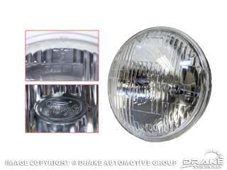Picture of 5 3/4" High/Low Beam Round Halogen Sealed Beam Headlamp : B8AZ-13007-A 